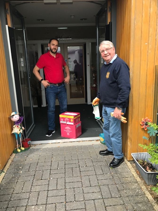 COVID19 Donation of Biscuits Rotary Club of Livingston